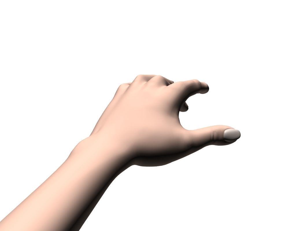 Female hand 04 3D model_2