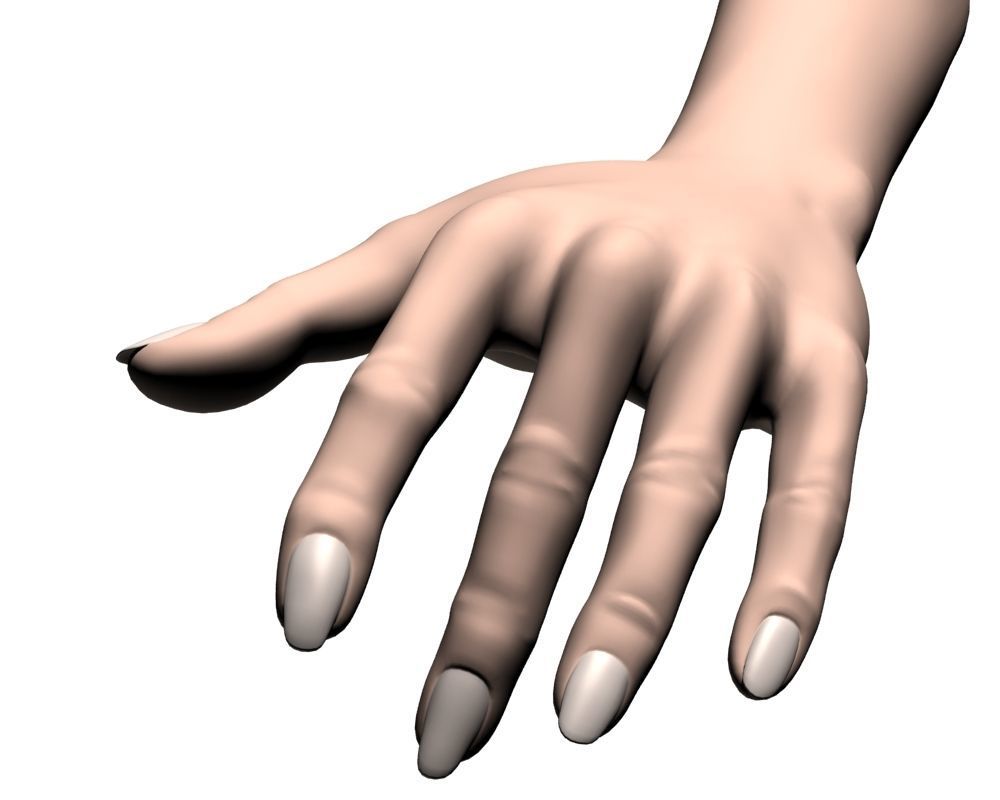 Female hand 04 3D model_7