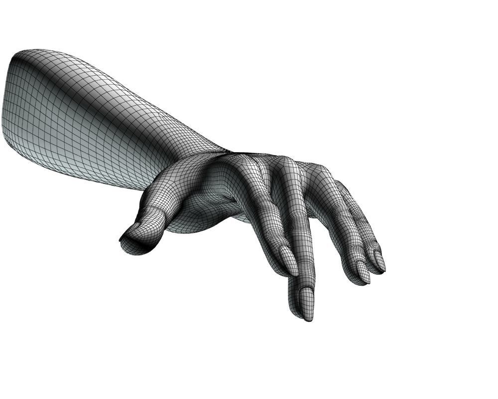 Female hand 04 3D model_16