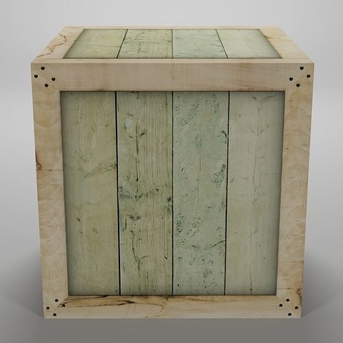 Wood Crate Free low-poly 3D model