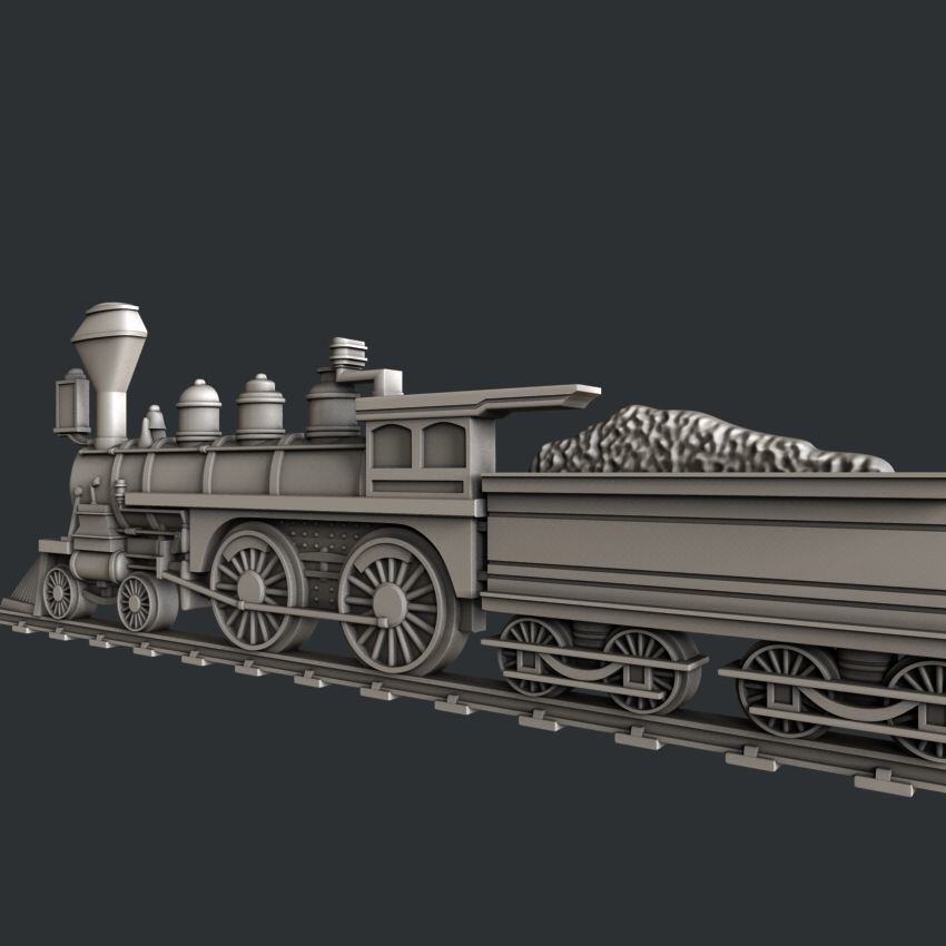 3d STL models for CNC router train 3D model_3
