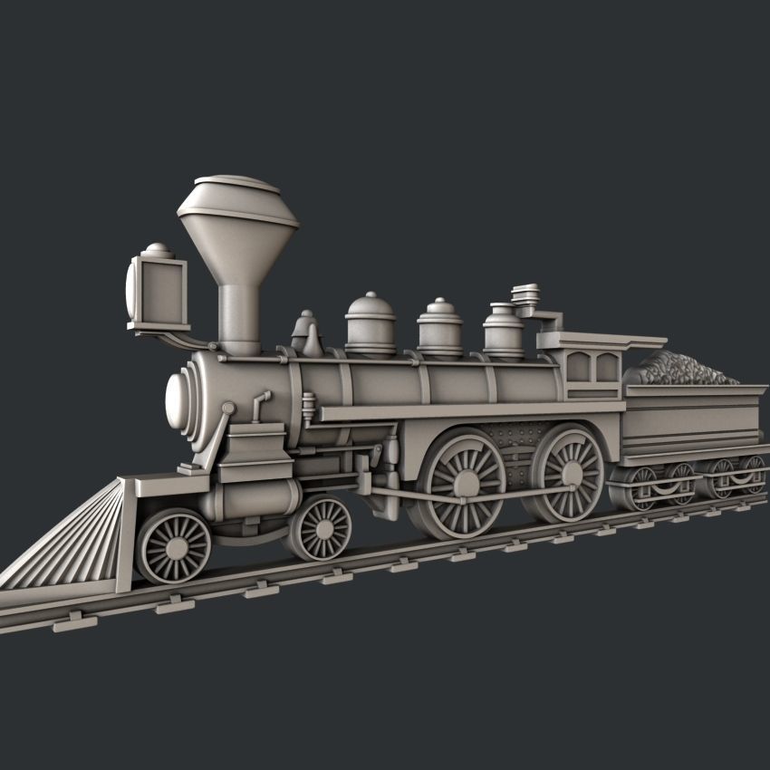 3d STL models for CNC router train 3D model_2