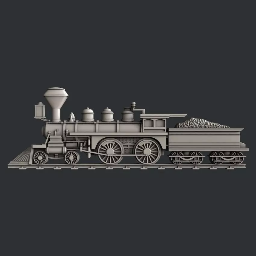 3d STL models for CNC router train 3D model_0