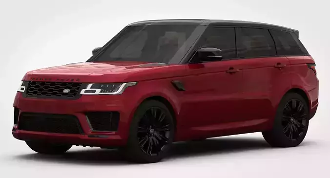 Range Rover Sport 2018 detailed interior 3D model