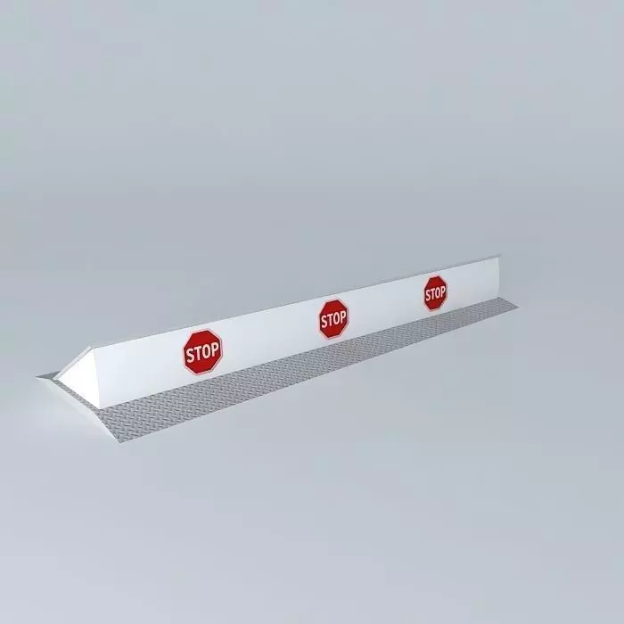 Pop up Vehicle Barrier Free 3D model
