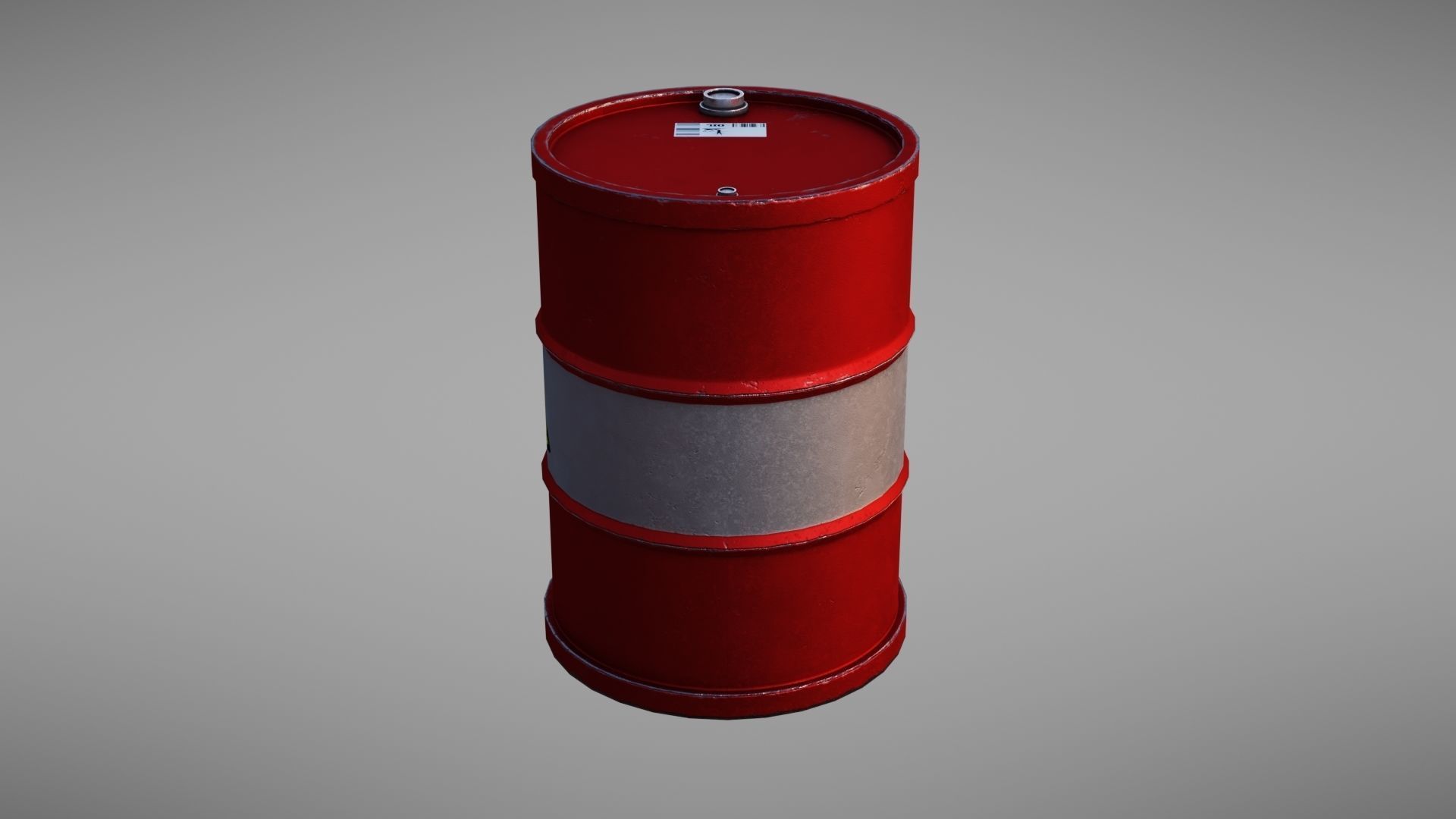 Barrel hazard Low-poly 3D model_15