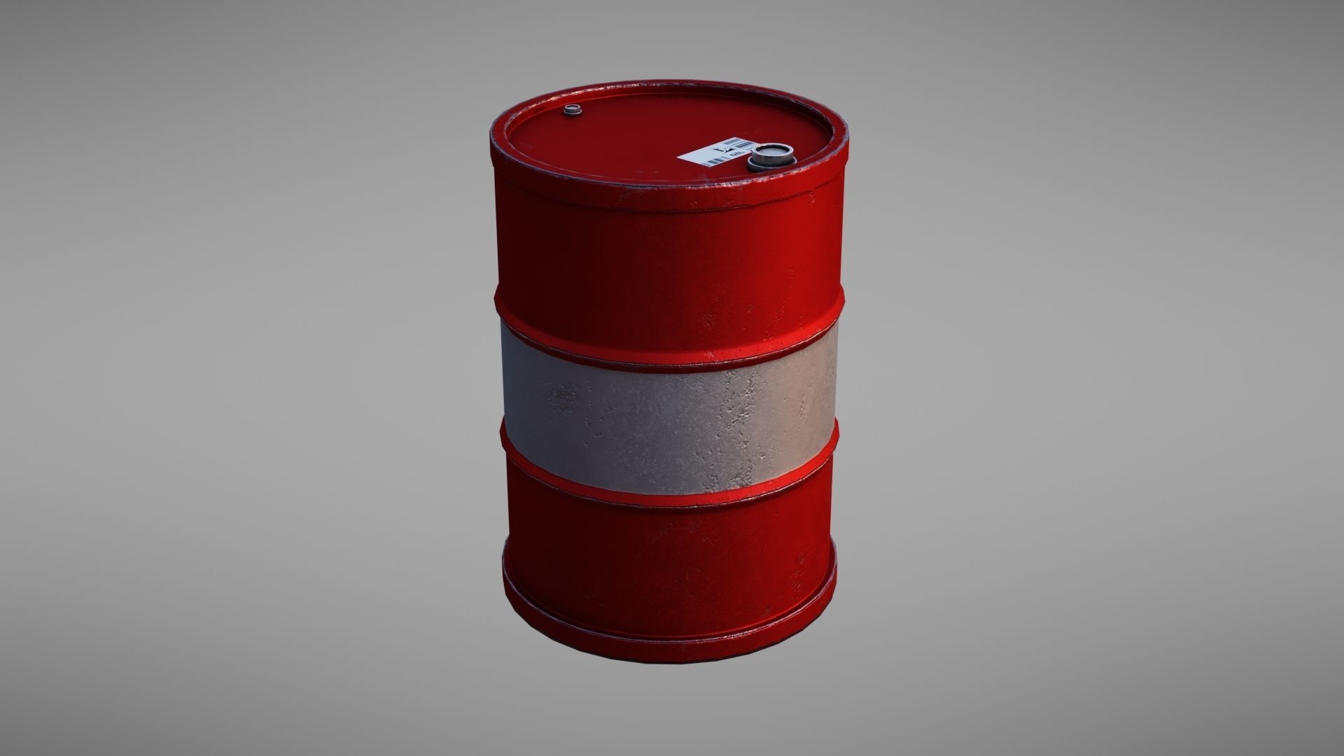 Barrel hazard Low-poly 3D model_10