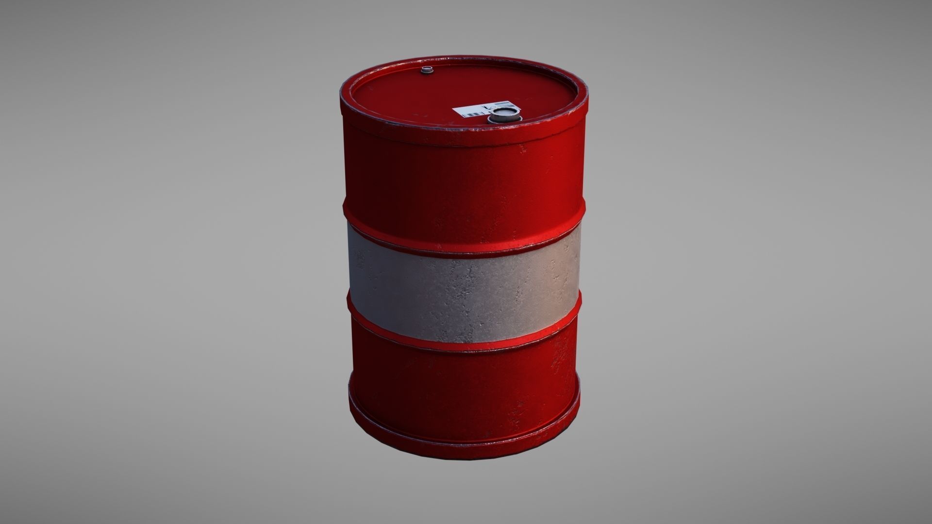 Barrel hazard Low-poly 3D model_9