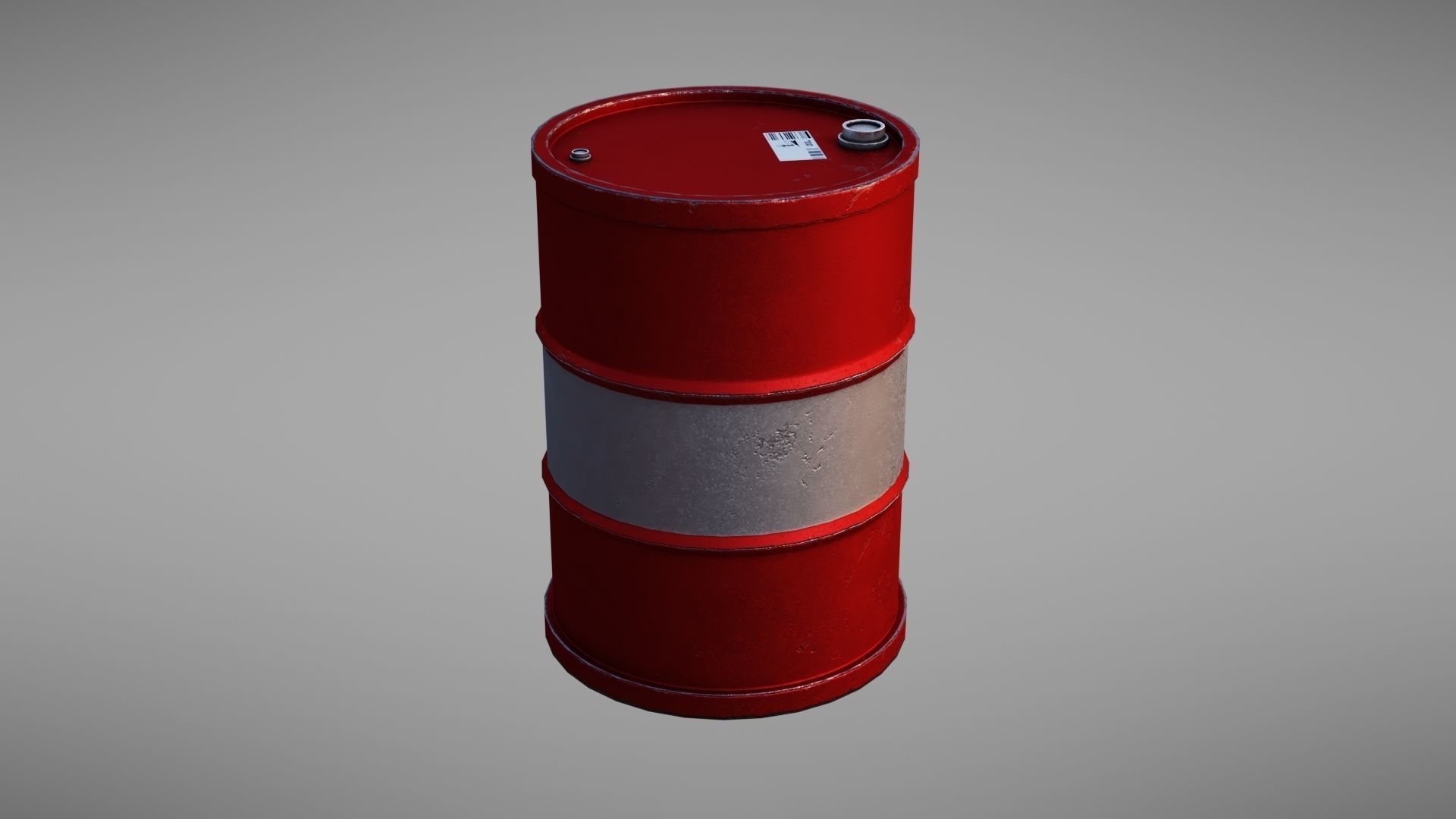 Barrel hazard Low-poly 3D model_12