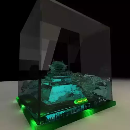 Chinese ancient house Low-poly 3D model