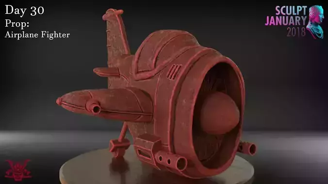 Stylized Fighter Airplane