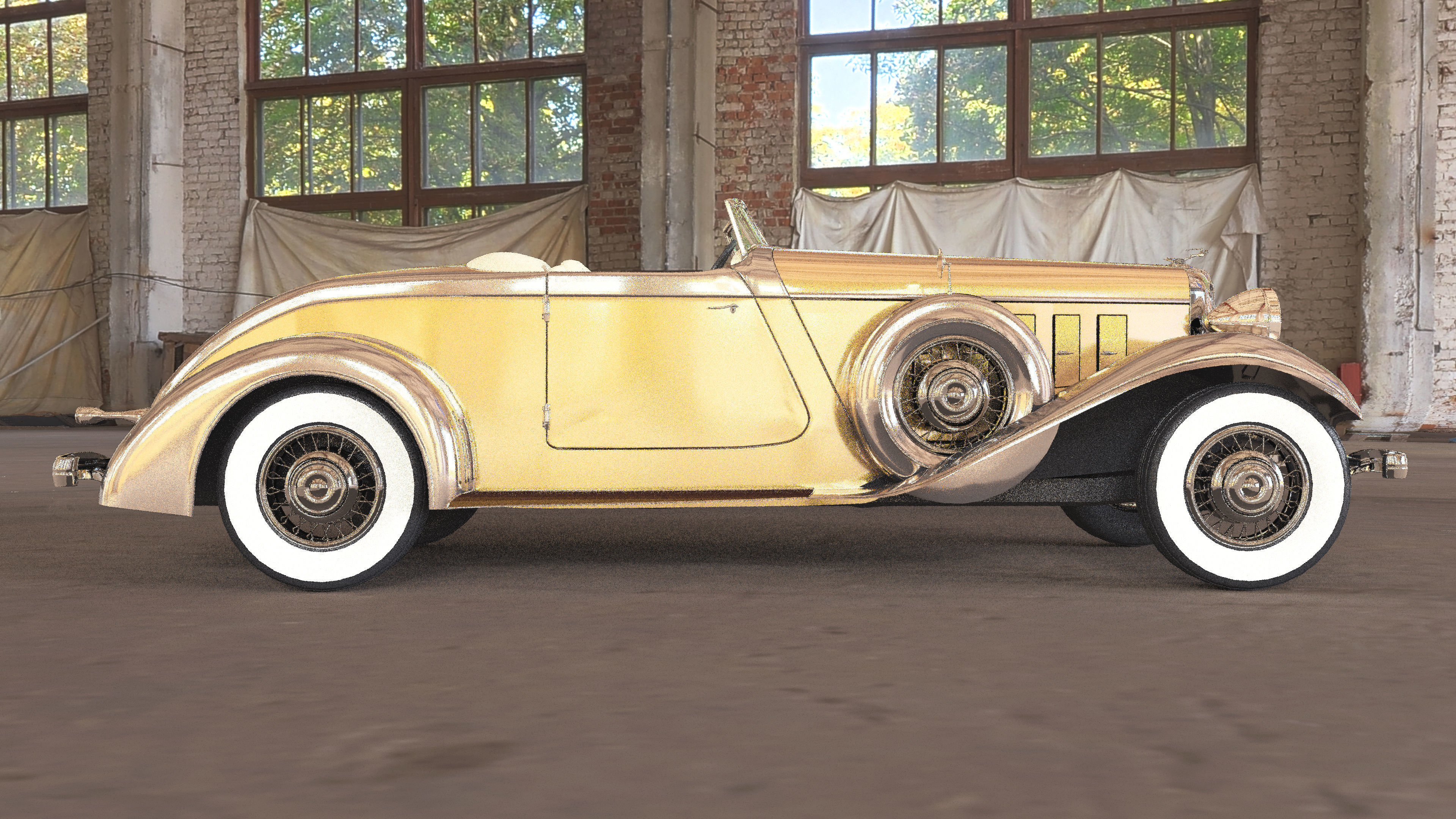Chrysler Imperial 1932 Low-poly 3D model_3