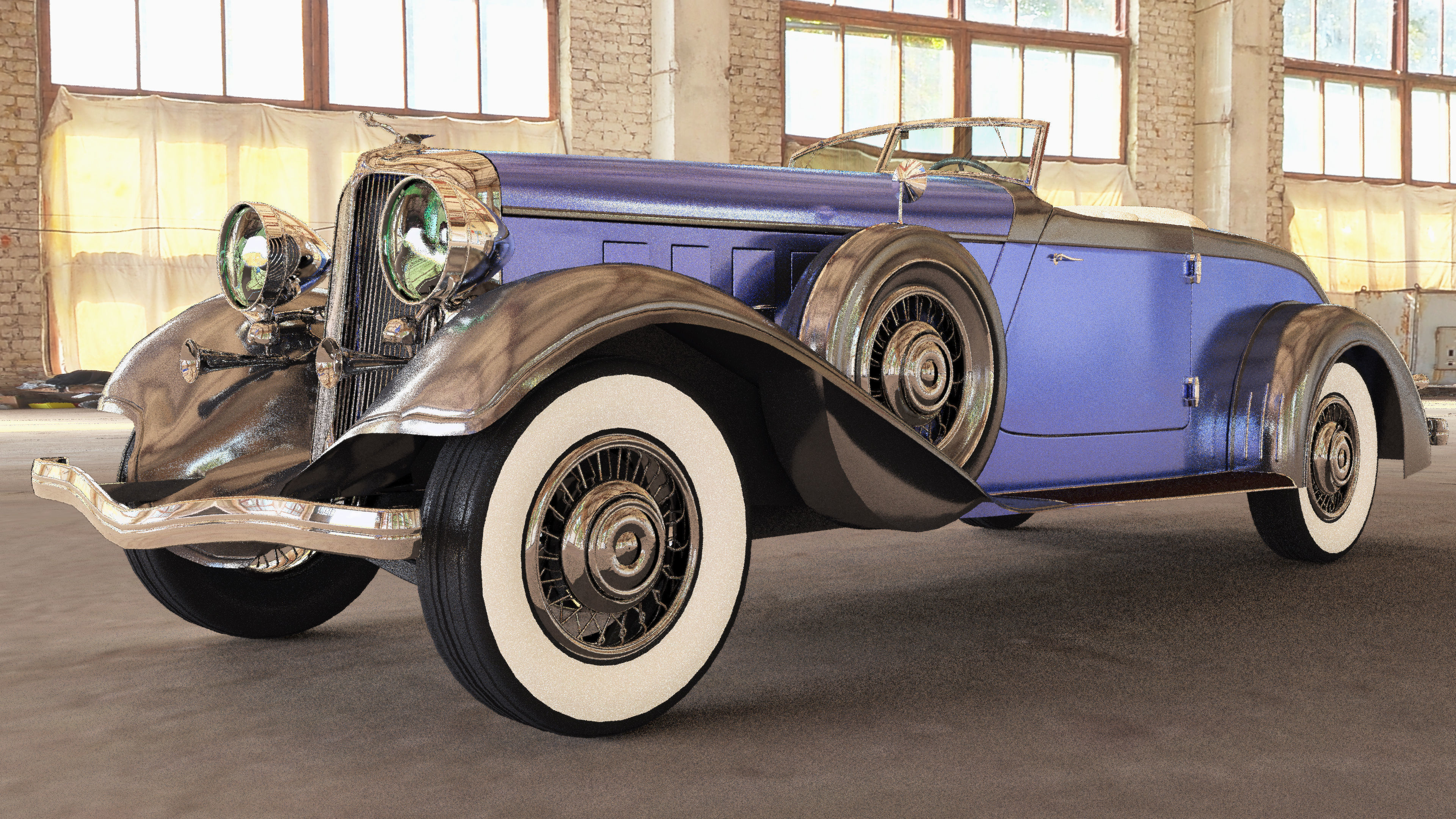 Chrysler Imperial 1932 Low-poly 3D model_2