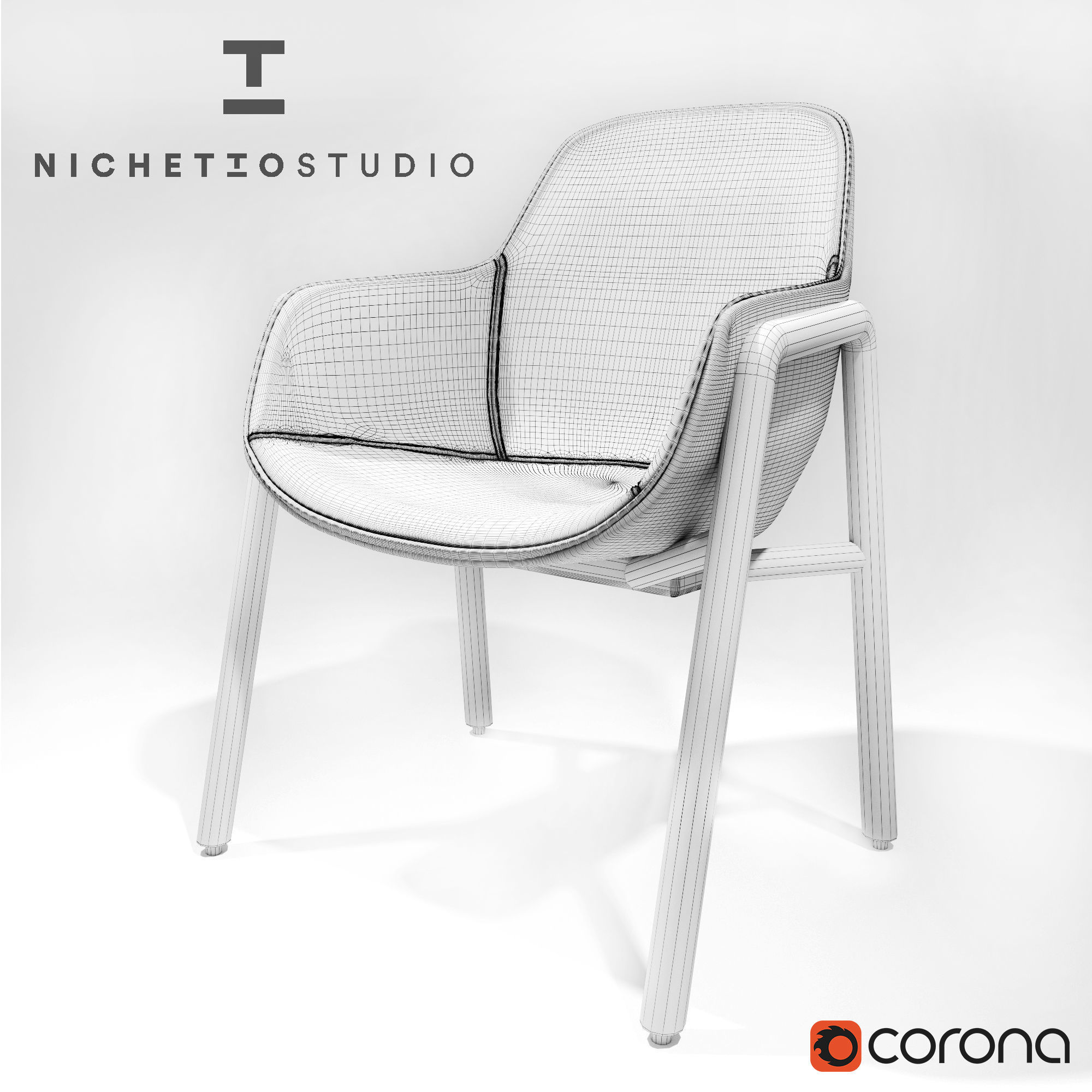 Stella chair by Luca Nichetto 3D model_2