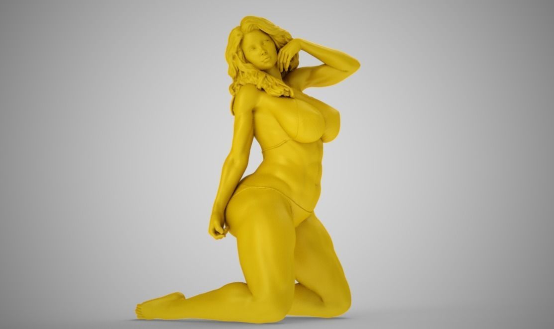 Woman on Sand 3D print model_6