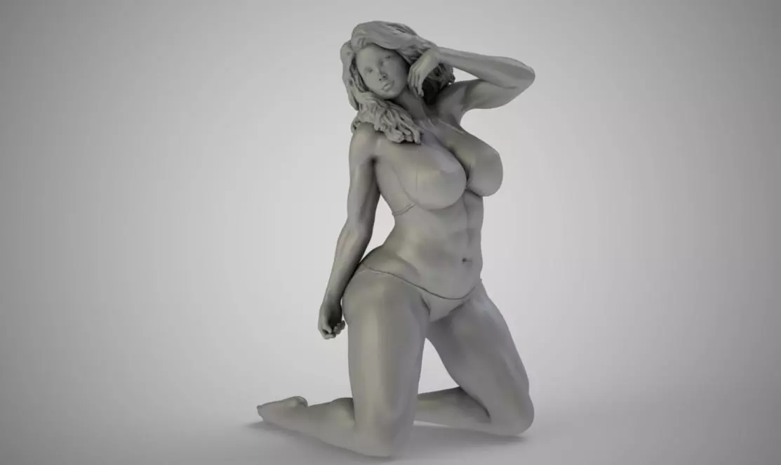 Woman on Sand 3D print model_0