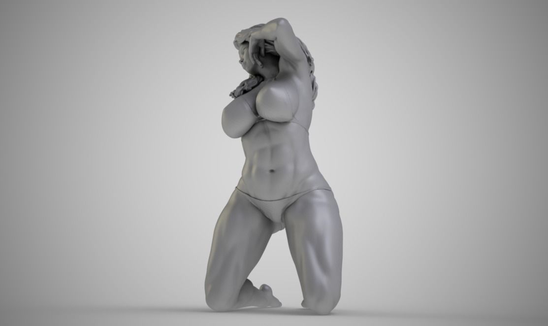 Woman on Sand 3D print model_2