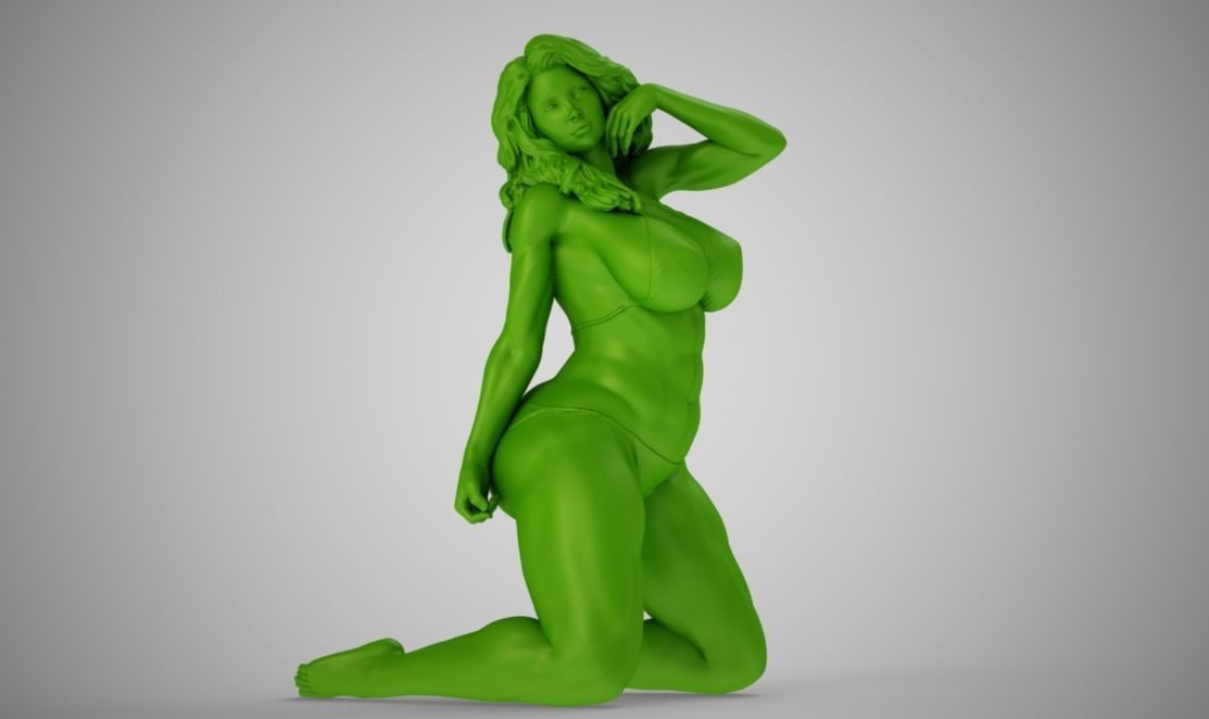 Woman on Sand 3D print model_7