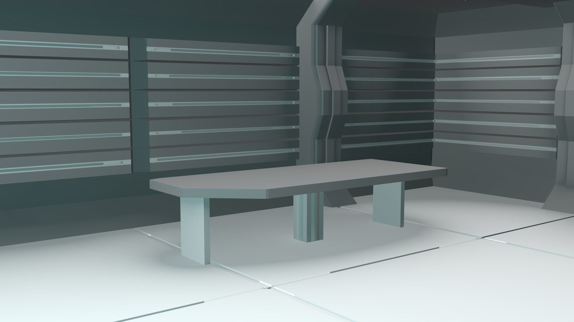 Sci Fi Lab Low-poly 3D model_1