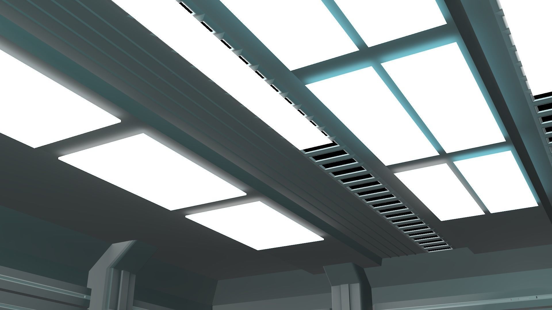 Sci Fi Lab Low-poly 3D model_3