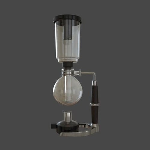 Siphon Vacuum coffee maker  3D model