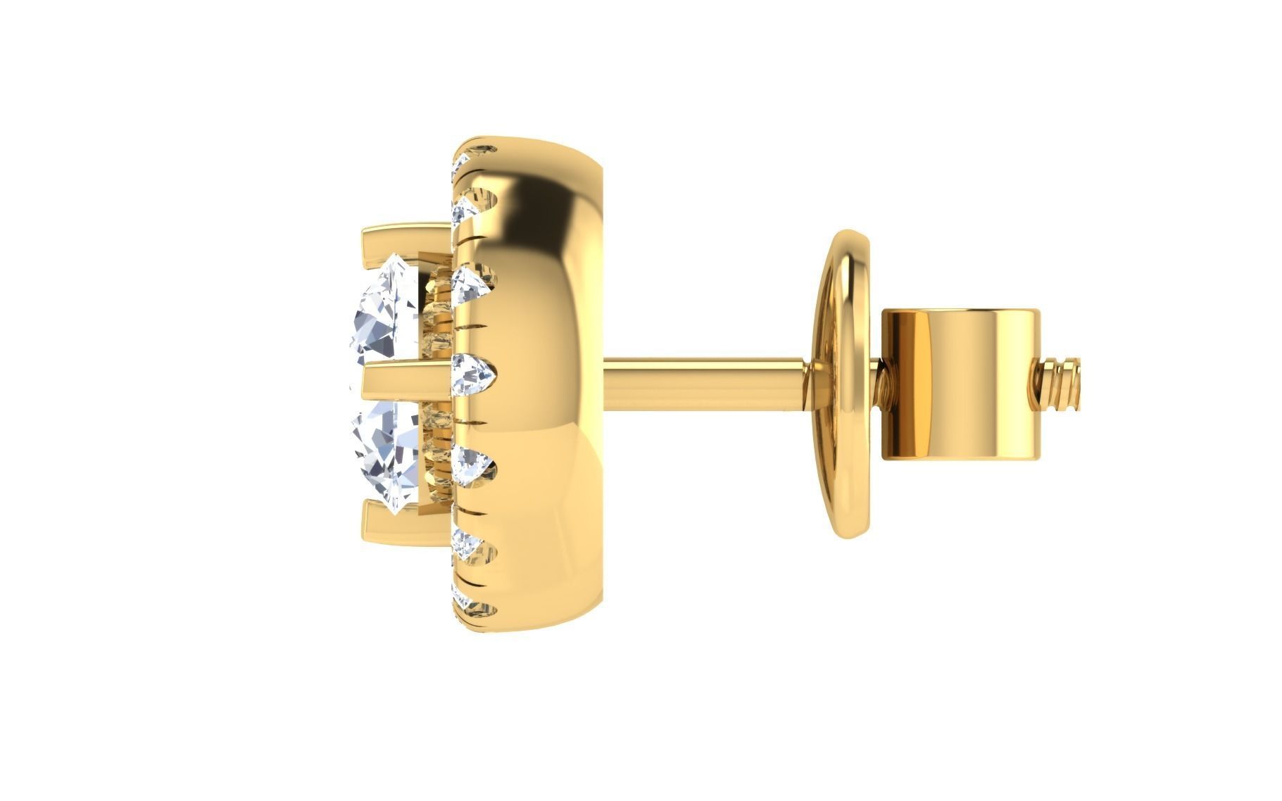 Solitaire pendant-earrings set 3dm stl render detail 3D print 3D print model_16