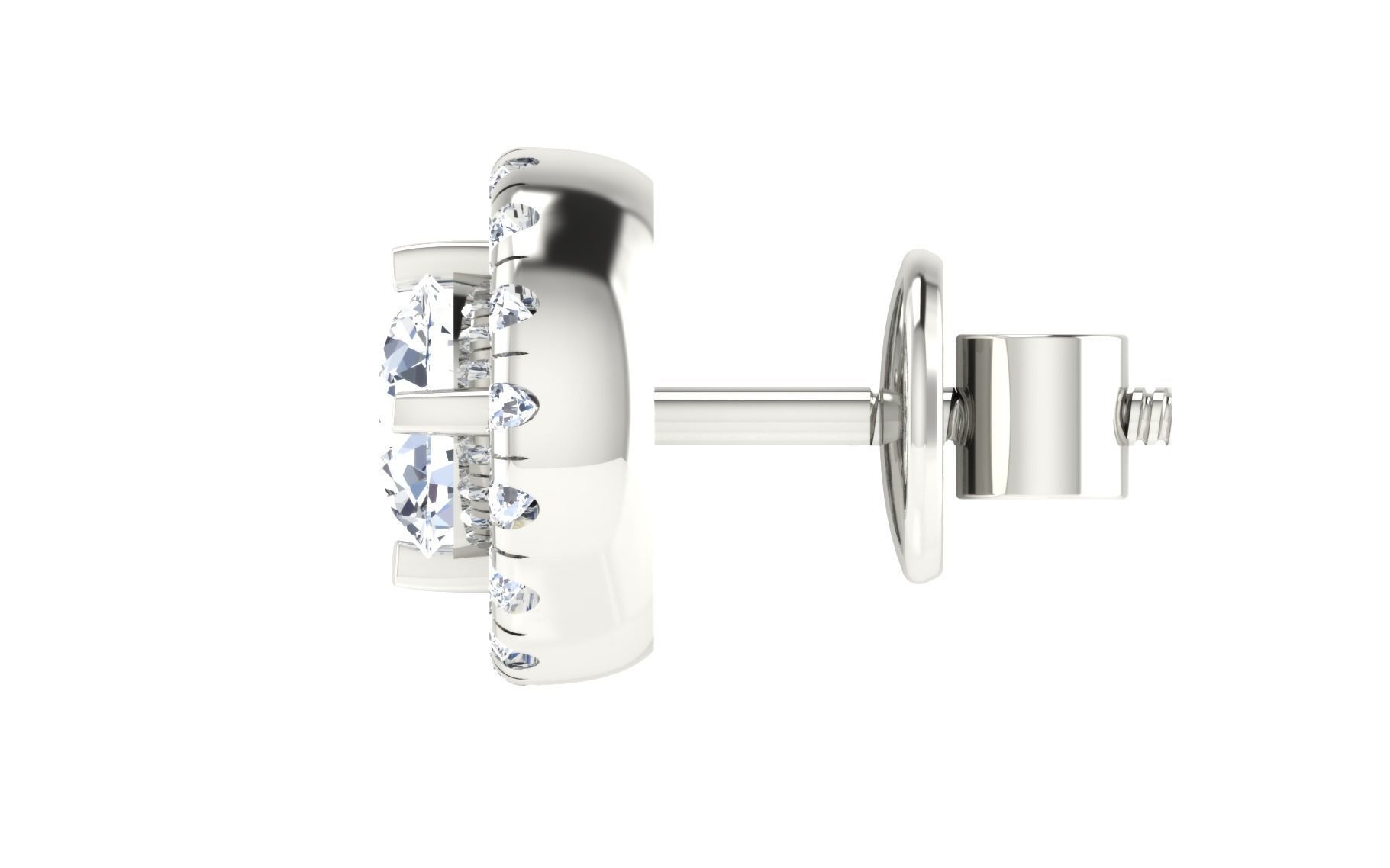 Solitaire pendant-earrings set 3dm stl render detail 3D print 3D print model_22