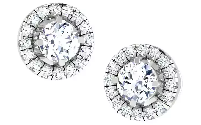 Solitaire pendant-earrings set 3dm stl render detail 3D print  