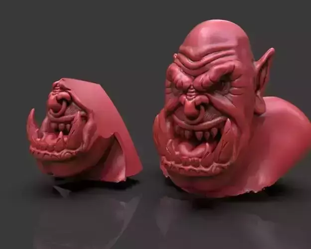 Orc Bust Full Process Part 1 and 2 Timelapse and Model 3D print model