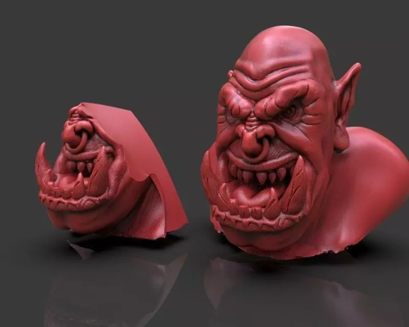 Orc Bust Full Process Part 1 and 2 Timelapse and Model 3D print model