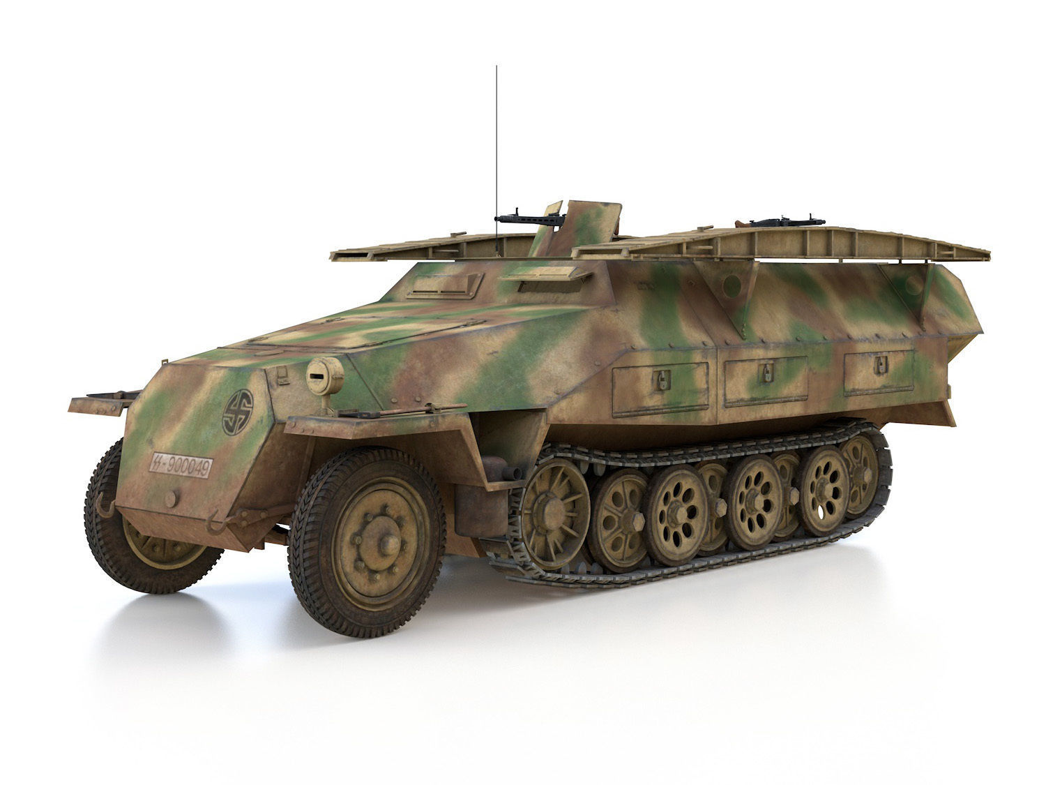 SDKFZ 251 Ausf D - Assault Engineer Vehicle - 542 3D model_2