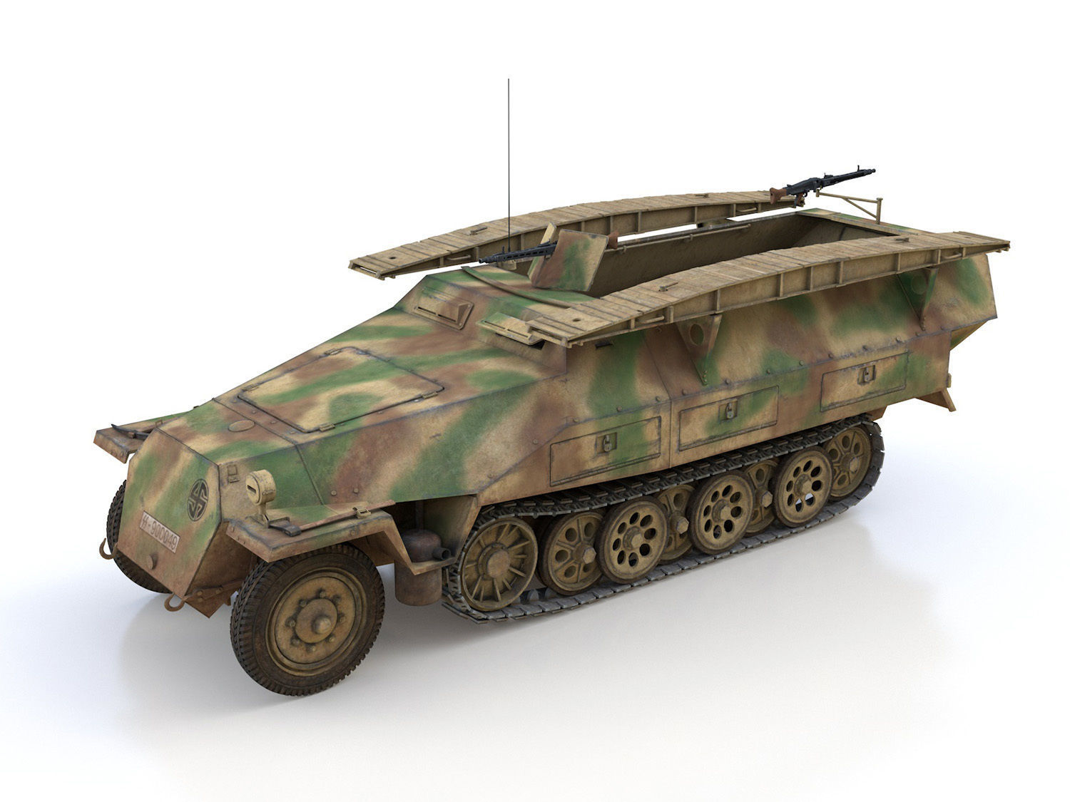 SDKFZ 251 Ausf D - Assault Engineer Vehicle - 542 3D model_3