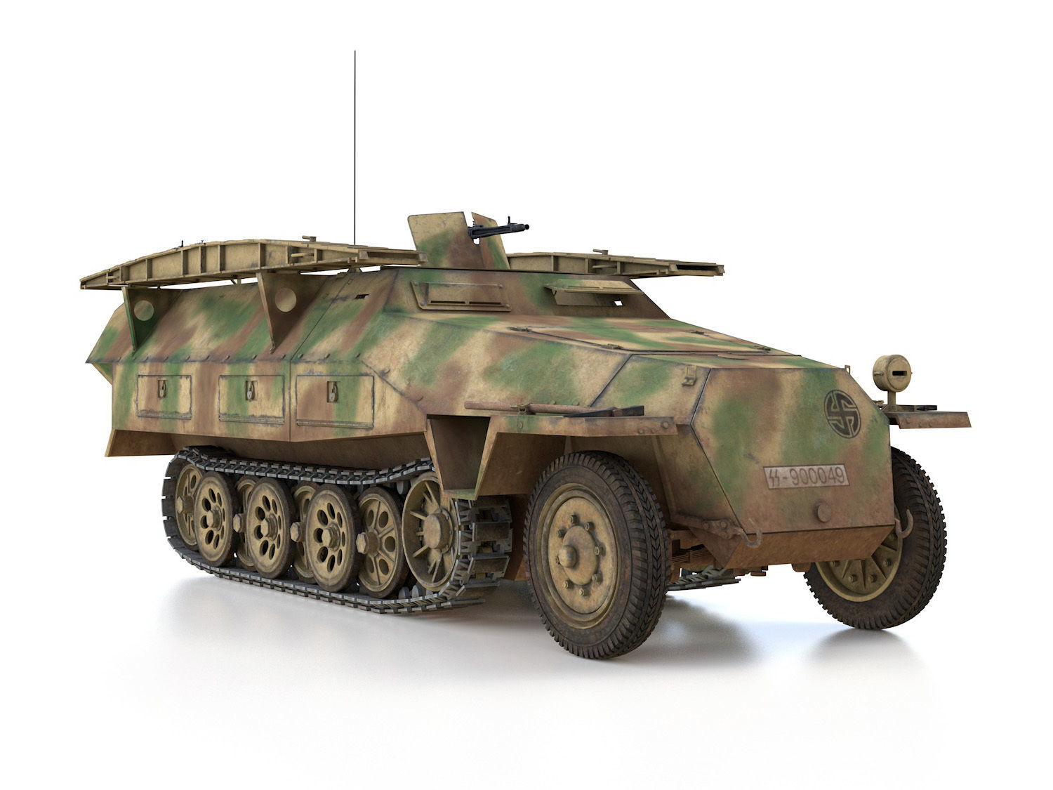SDKFZ 251 Ausf D - Assault Engineer Vehicle - 542 3D model_10