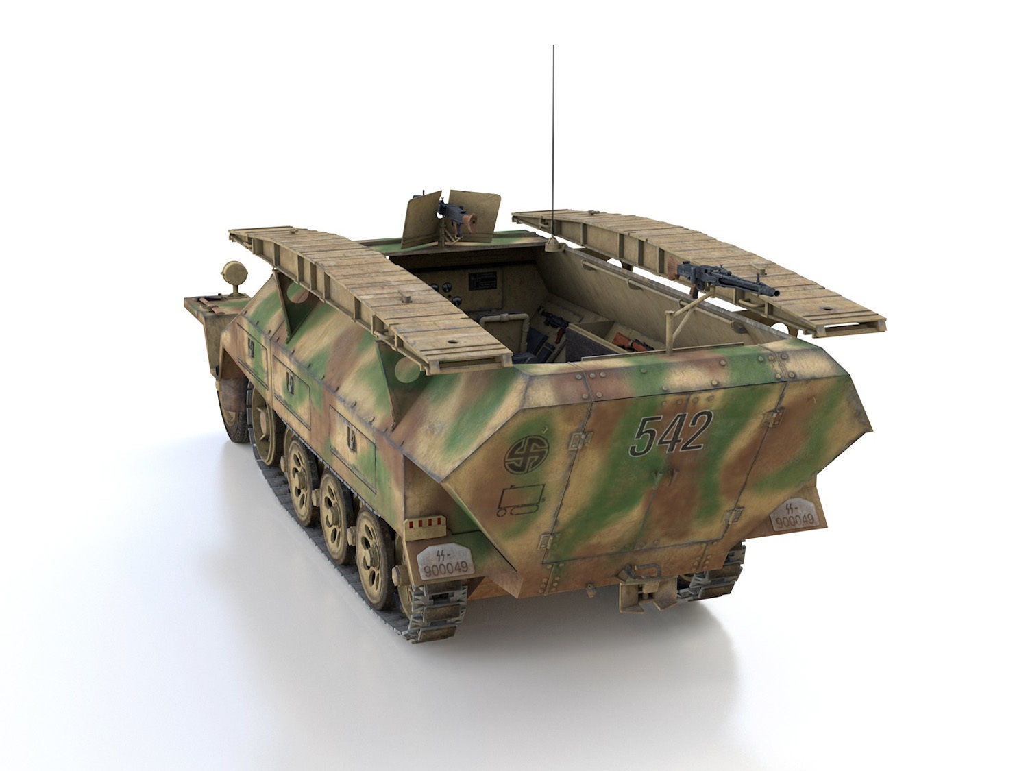SDKFZ 251 Ausf D - Assault Engineer Vehicle - 542 3D model_5