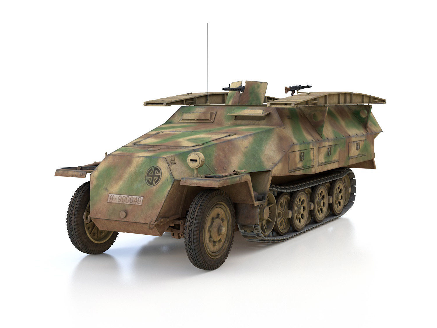 SDKFZ 251 Ausf D - Assault Engineer Vehicle - 542 3D model_1
