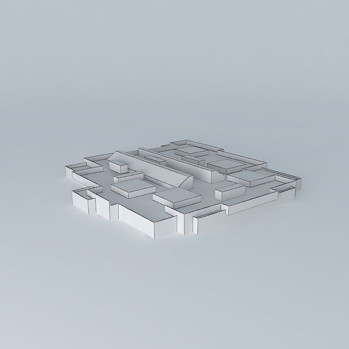 Building in Fresno CA 93706 USA Free 3D model_4