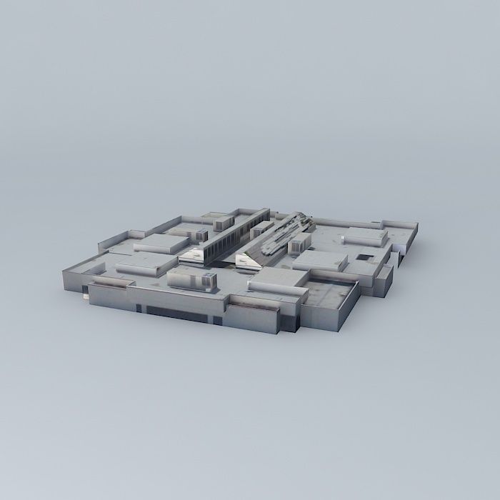 Building in Fresno CA 93706 USA Free 3D model_1