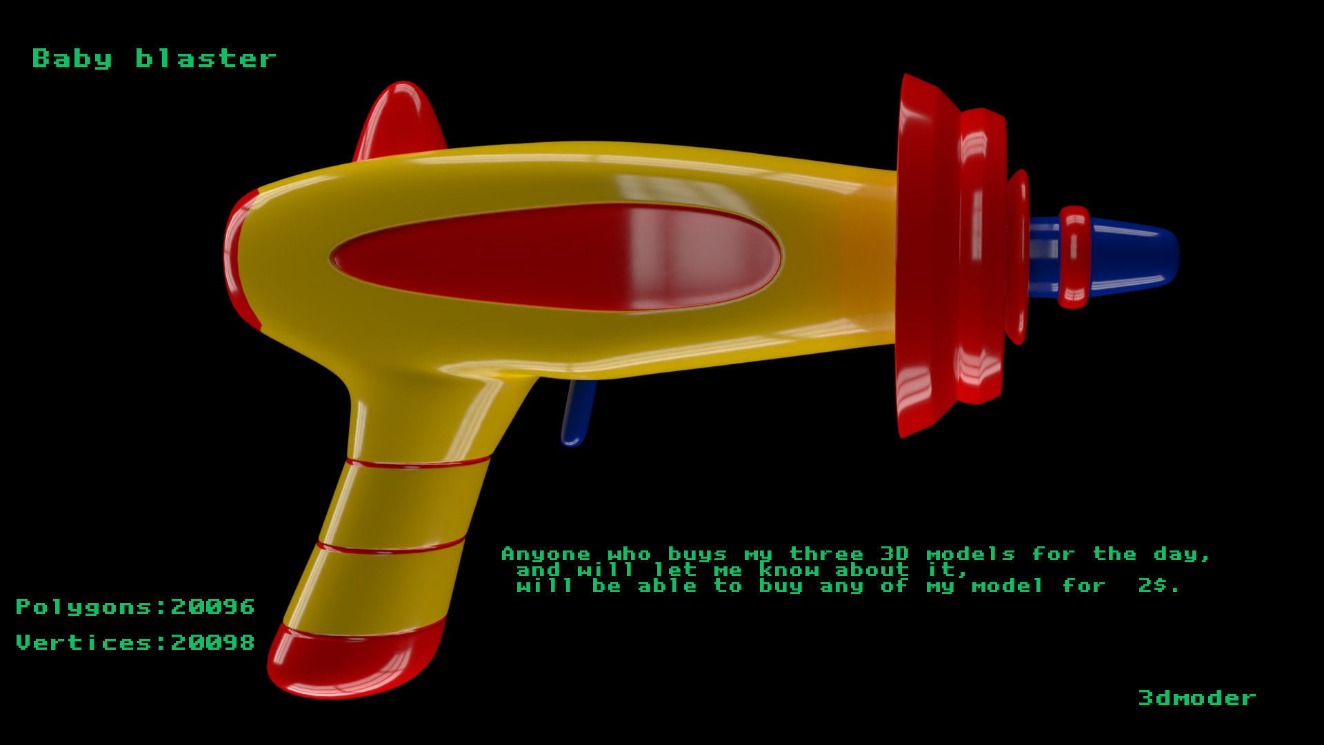 Baby blaster 3D model_0
