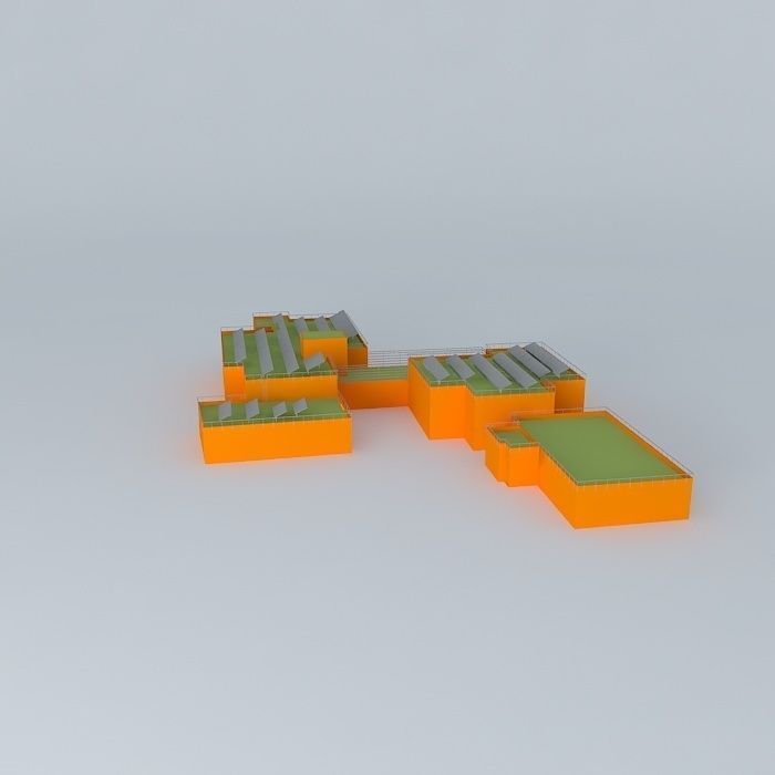 Jerusalem orange building Free 3D model_2