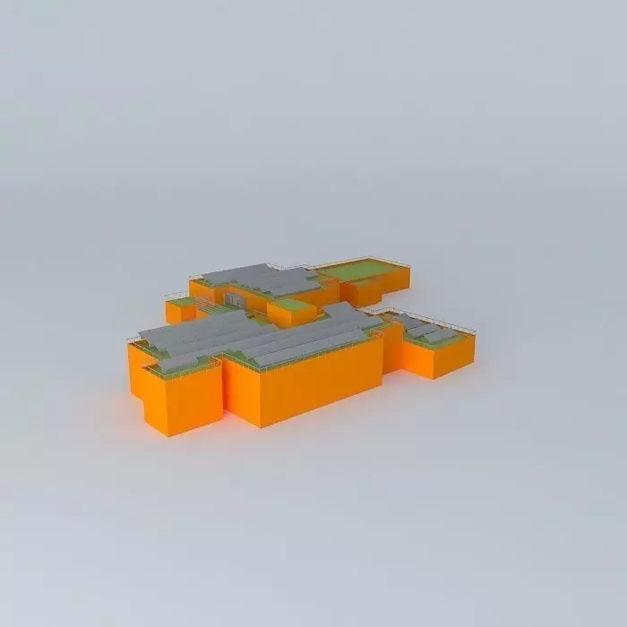 Jerusalem orange building Free 3D model_0