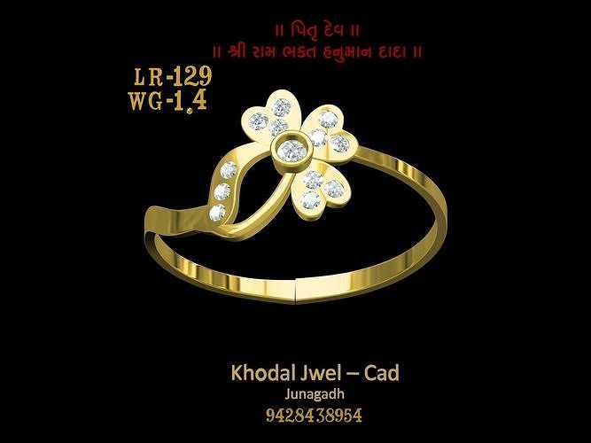 ladies ring Low-poly 3D model