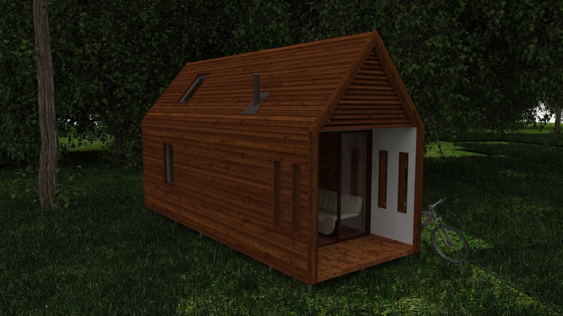 Modular private house 3D model_8