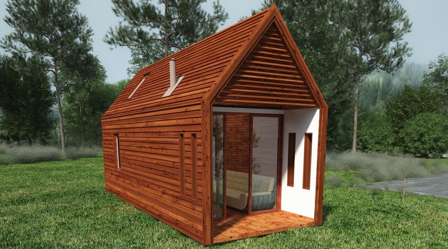 Modular private house 3D model_4