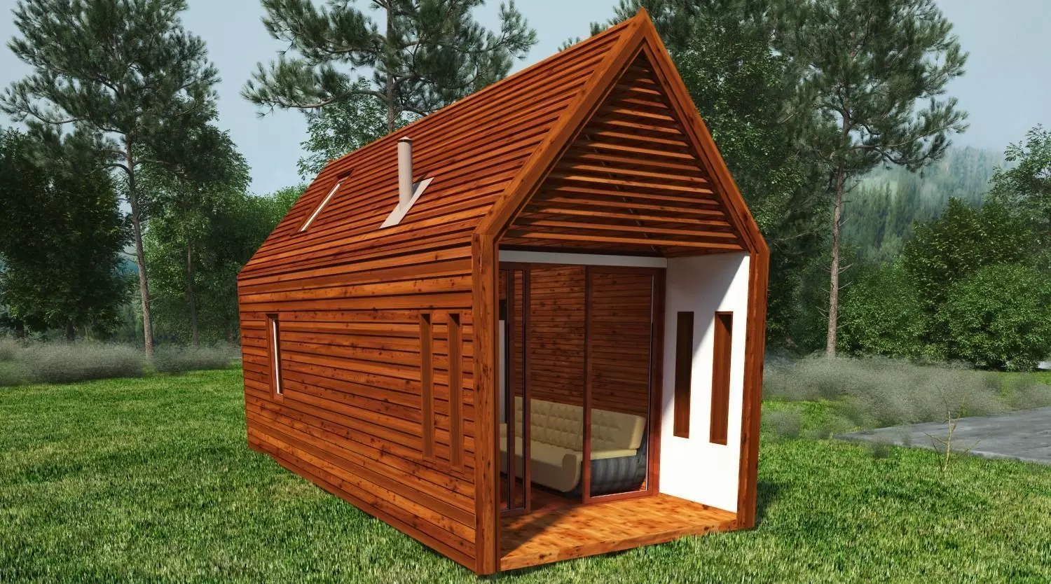 Modular private house 3D model_0