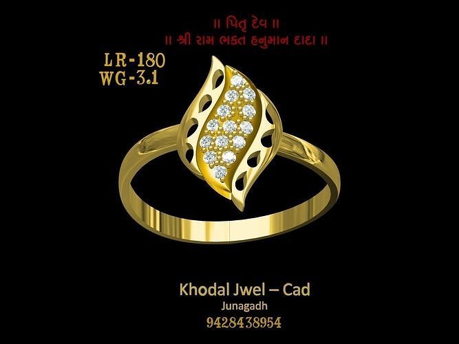 ladies ring Low-poly 3D model