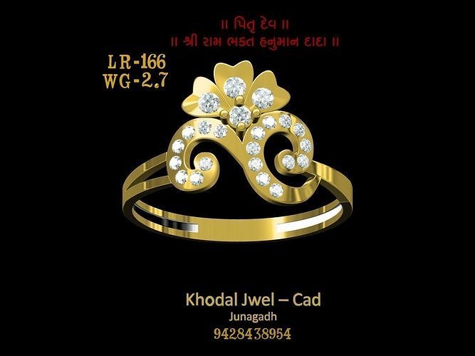ladies ring Low-poly 3D model