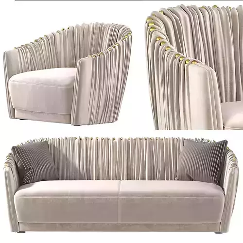 Sharpei sofa chair 3D model