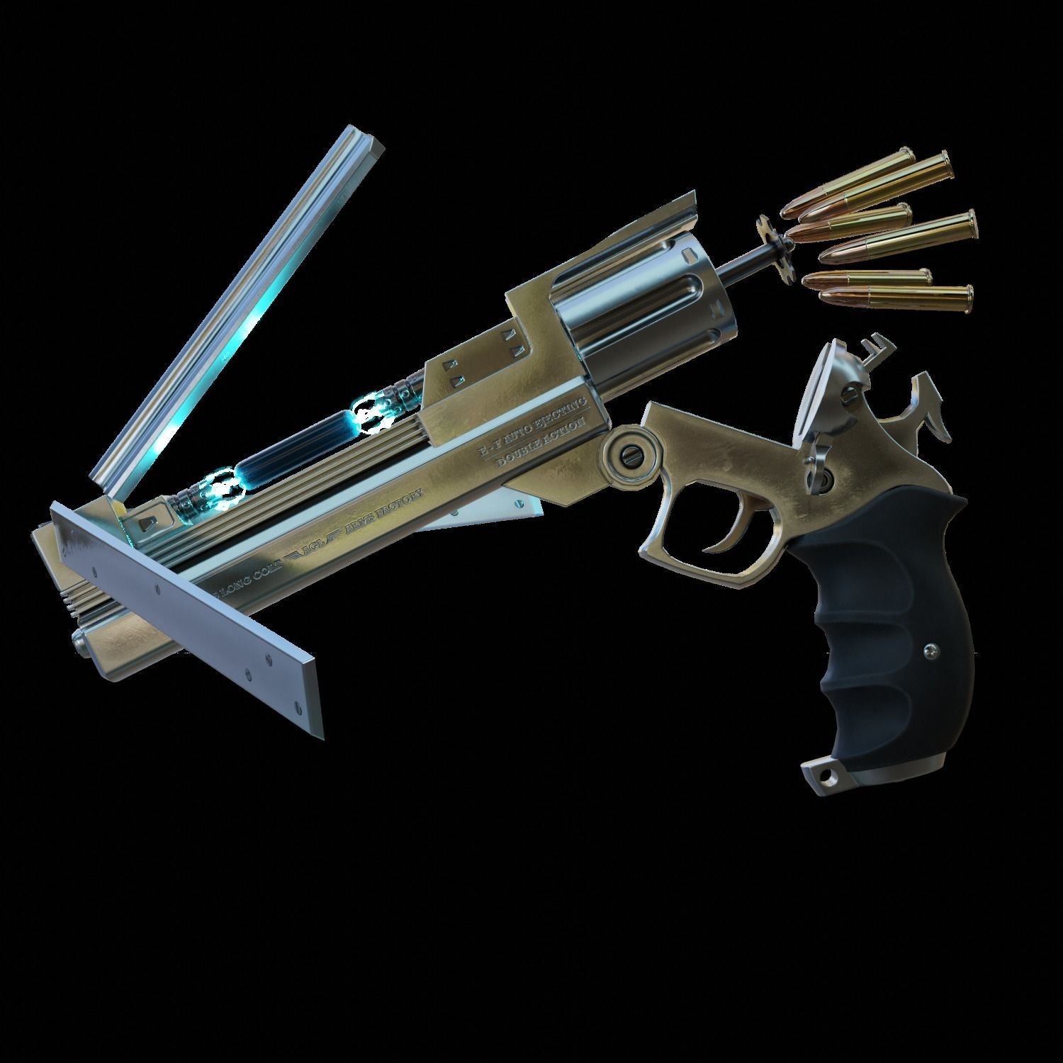 AGL Arms 45 Long Colt Low-poly 3D model_2