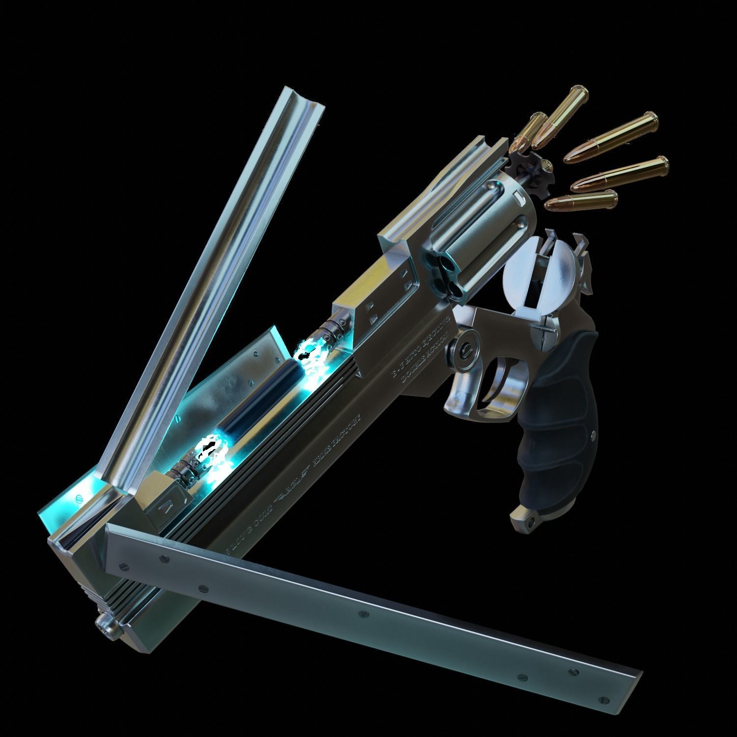 AGL Arms 45 Long Colt Low-poly 3D model_4