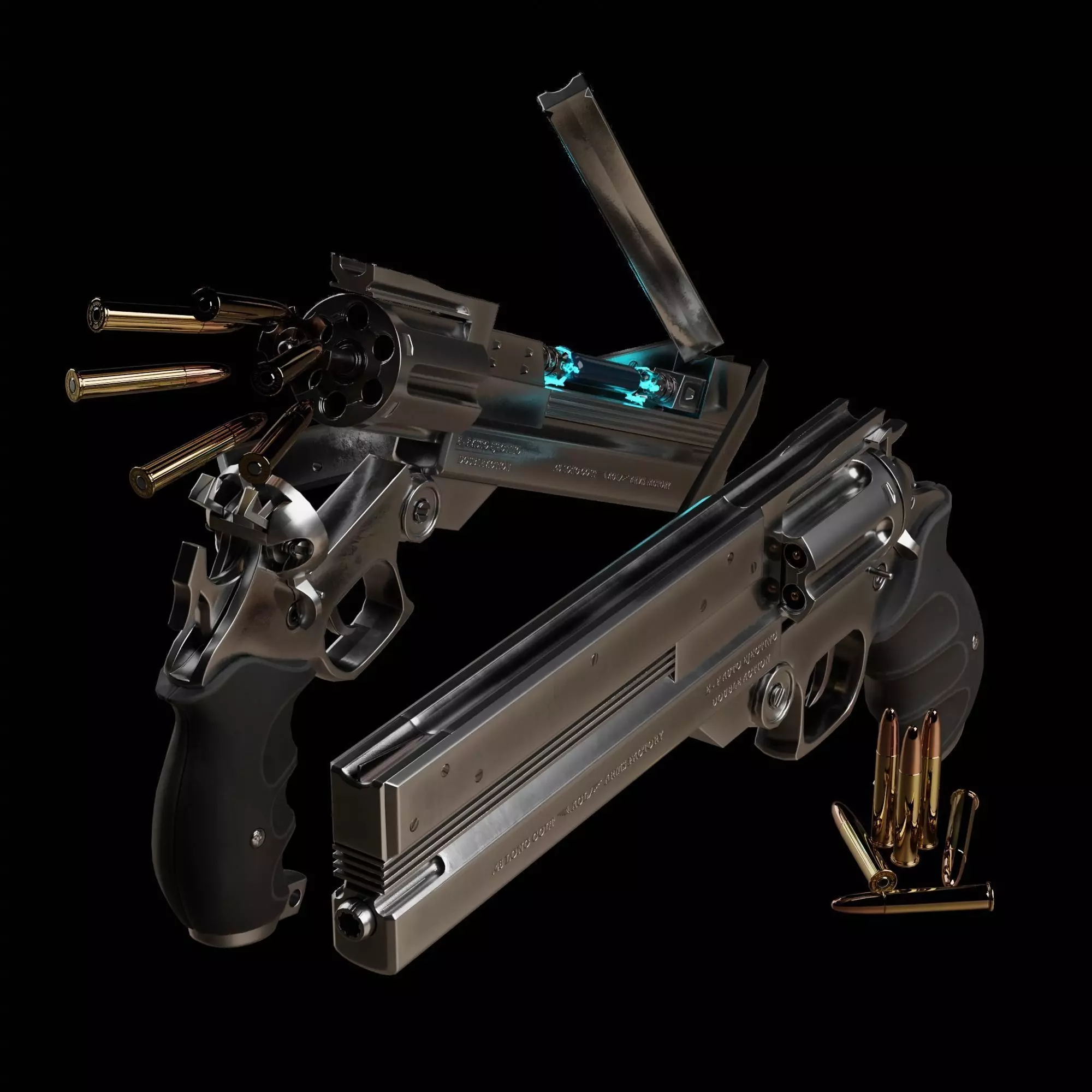 AGL Arms 45 Long Colt Low-poly 3D model_0